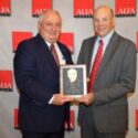 Dell Hill, right, of Talladega County received the Service to Agriculture Award Dec. 9. The award is the Alabama Farmers Federation’s highest honor and was presented during the organization’s 103rd annual meeting in Montgomery. Each year, more than 10,000 visitors make the trek to Hill and wife Carolyn’s Selwood Farm in Alpine, where highlights include guided hunts, sporting clays and the Hills’ trademark hospitality. Hill has distinguished himself as a leader in agriculture through four years as Talladega County Farmers Federation president, six years on the Federation state board, seven years as an Alabama state senator and two years as probate judge. He's pictured with Federation President Jimmy Parnell.