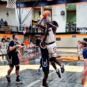 Alexandria’s Quendavion McDowell goes up for two of his 22 points against Jacksonville on Monday. (Photo by Joe Medley/East Alabama Sports Today)