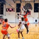 Alexandria’s Quendavion McDowell battles for a rebound on Tuesday at Anniston. (Photo by Joe Medley/East Alabama Sports Today)