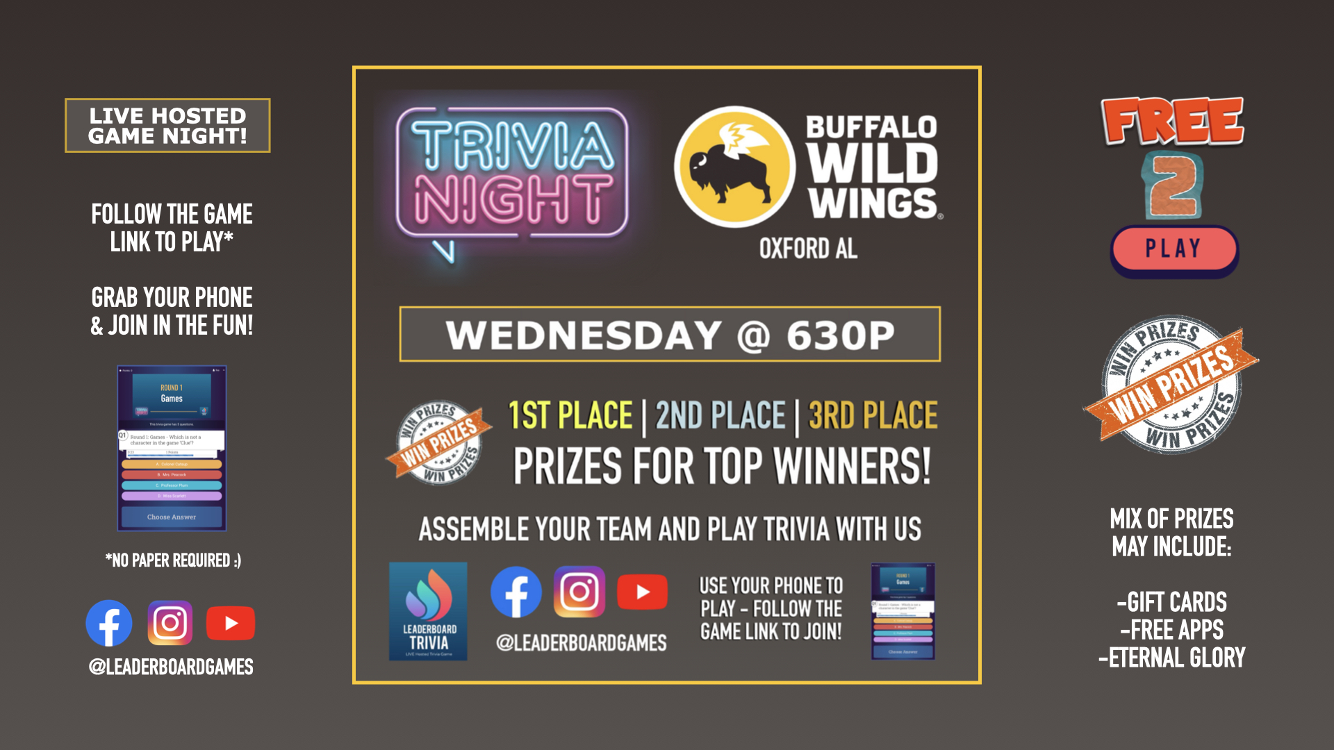 Trivia Night: Buffalo Wild Wings