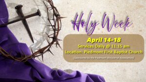 Holy Week Services
