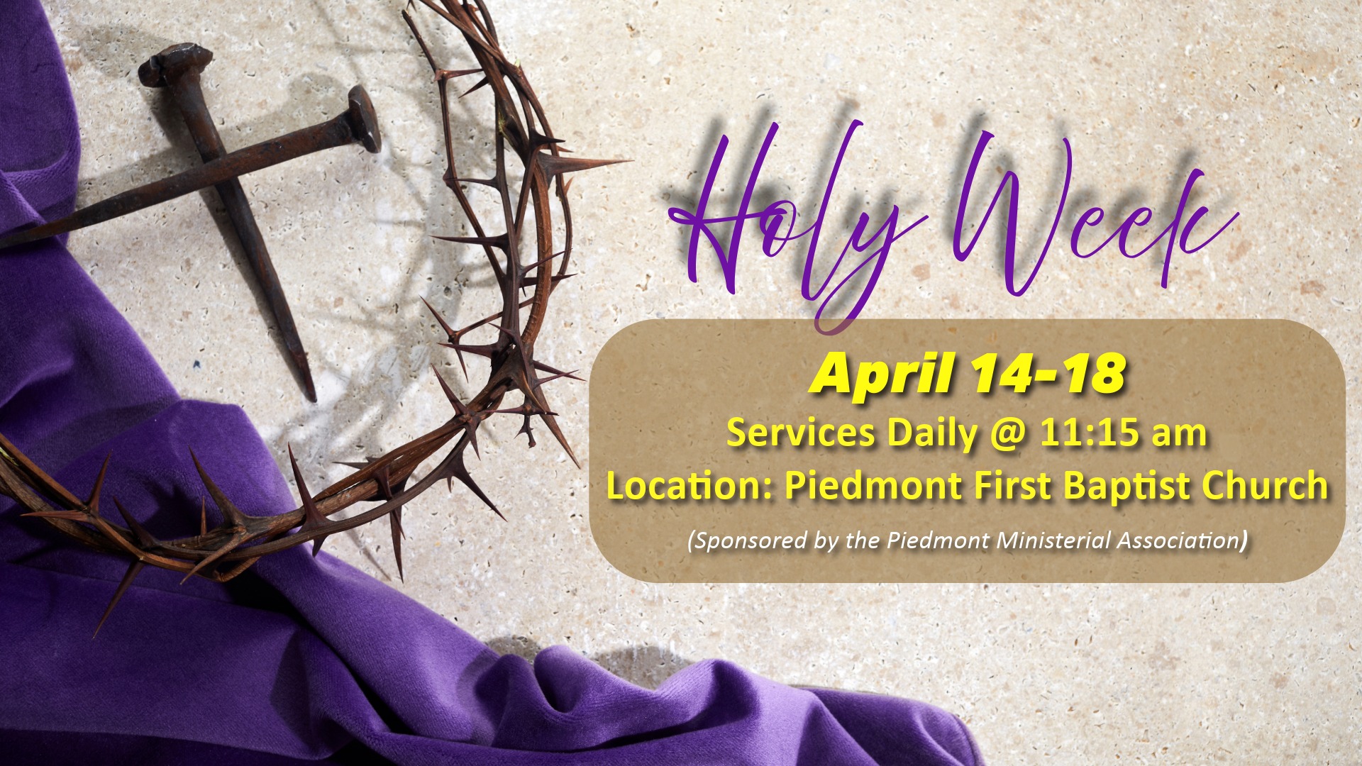 Holy Week Services