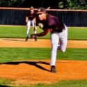 Alexandria pitcher Bray Goode lets fly on the way to a two-hitter in Game 1 against Dora on Friday at Alexandria. The Valley Cubs swept Dora and will face Deshler on the road in a second-round series. (Photo by Joe Medley/East Alabama Sports Today)