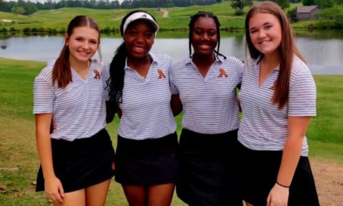 Alexandria’s girls’ golf team won the Class 4A-5A, Section 3 tournament Tuesday at Silver Lakes. (Submitted photo)