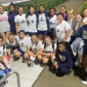 Jacksonville’s girls celebrate after beating Boaz 2-0 in Friday’s first-round Class 5A soccer playoff match at Boaz. (Submitted photo)