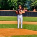 Alexandria’s Bray Goode prays before pitching against Dora in last week’s first-round playoff series. The AHSAA second round and AISA quarterfinals are this week. (Photo by Joe Medley/East Alabama Sports Today)