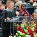 Alan Smith addresses students at the Spring 2025 Commencement Ceremony.