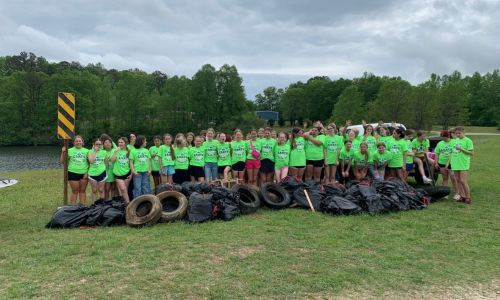 Cleburne County Middle School Partners with Alabama Power Service Organization for Community Cleanup