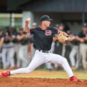 Pitcher Raeden Sumner delivers a pitch in Thursday's match up against Coastal.