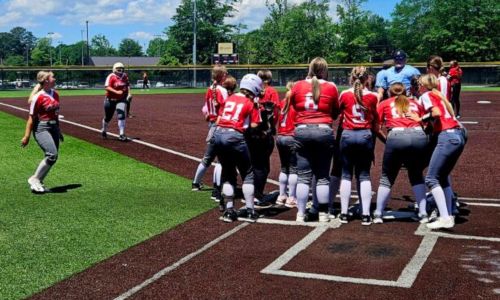 Ohatchee’s Mackenzie Luna rounds the bases after homering against Weaver in the East Regional tournament at Albertville’s Sand Mountain Park on Tuesday. (Photo by Joe Medley/East Alabama Sports Today)
