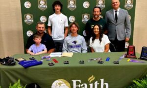 Faith Christian’s Jayden Smith signed Wednesday to compete for Montevallo. (Submitted photo)