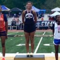Jacksonville Christian’s Mollie Mullinax won two individual state titles during Friday’s action in the Class 1A state meet at Cullman. (Submitted photo)