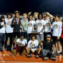 Weaver’s boys celebrate after winning their first state track championship Saturday at Cullman. (Submitted photo)