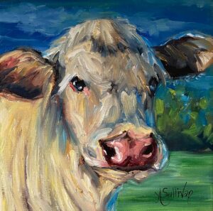 Cow Oil Painting