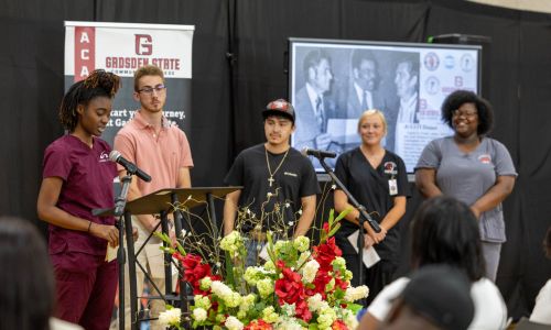 Students representing Valley Street&rsquo;s numerous technical programs participated in the event.