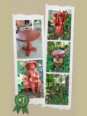 Brick Satin Paint, Refreshing Aged Garden Art