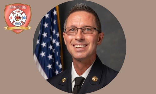 Photo of new Anniston Fire Chief Johnny Phelps