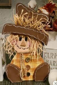 Wood Scarecrow featuring Dixie Belle Products