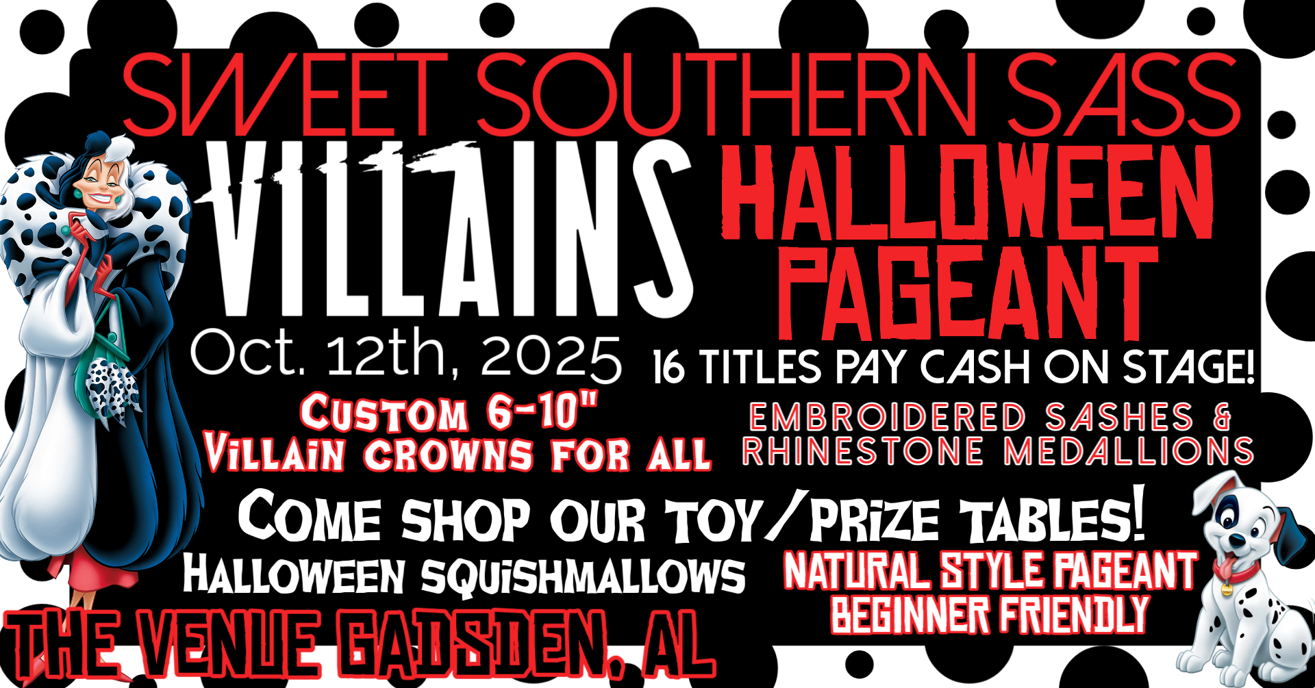 Sweet Southern Sass Villians Halloween Pageant