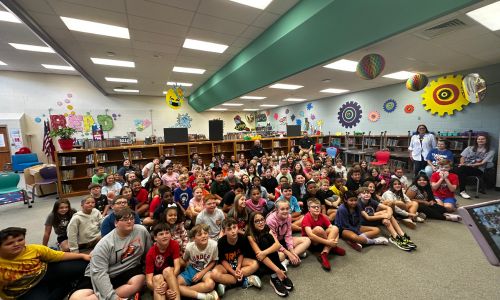 Rail safety education at Alexandria Elementary with Norfolk Southern and OLI-5