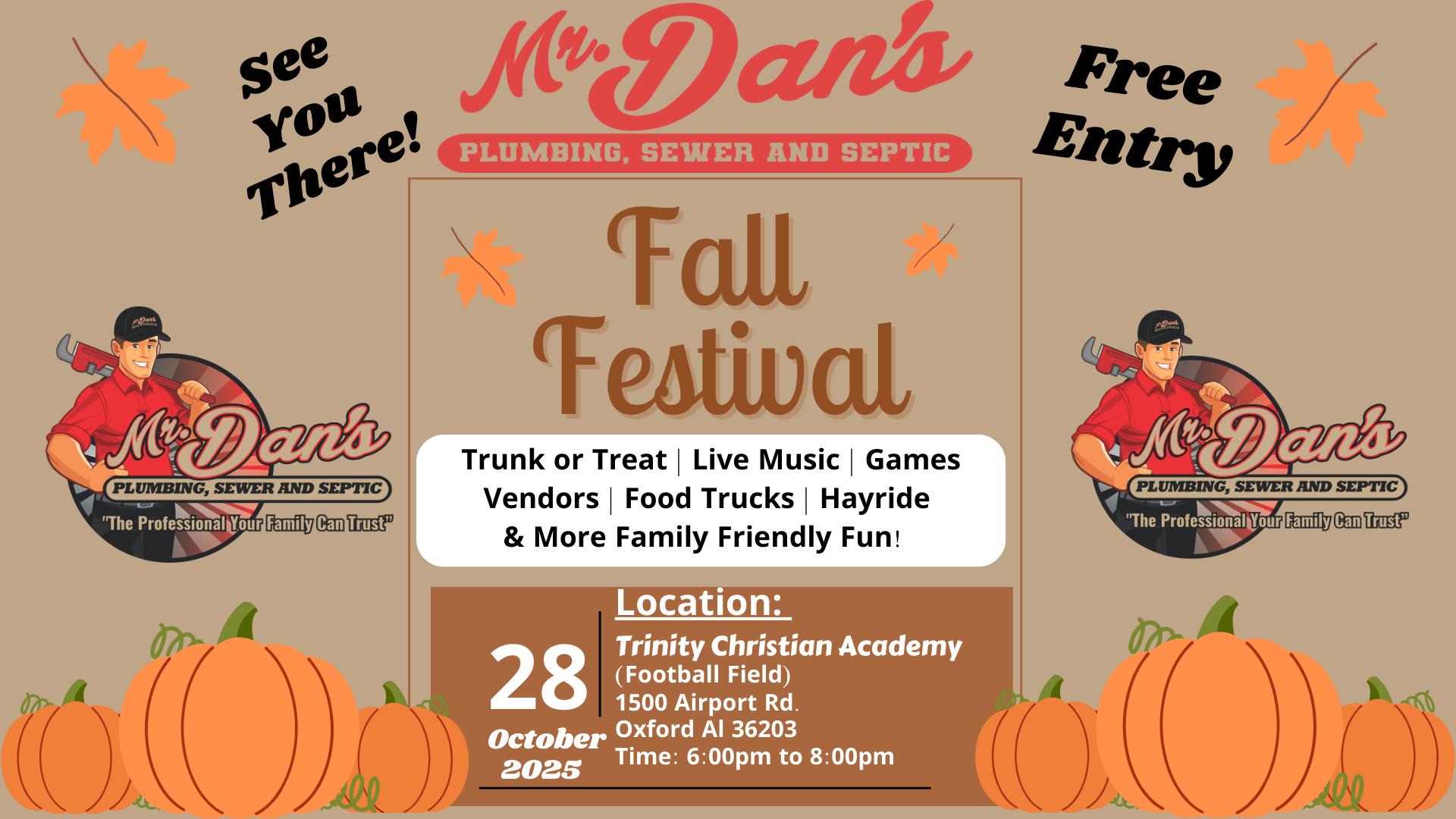 5th Annual Mr. Dan's Plumbing Community Fall Festival