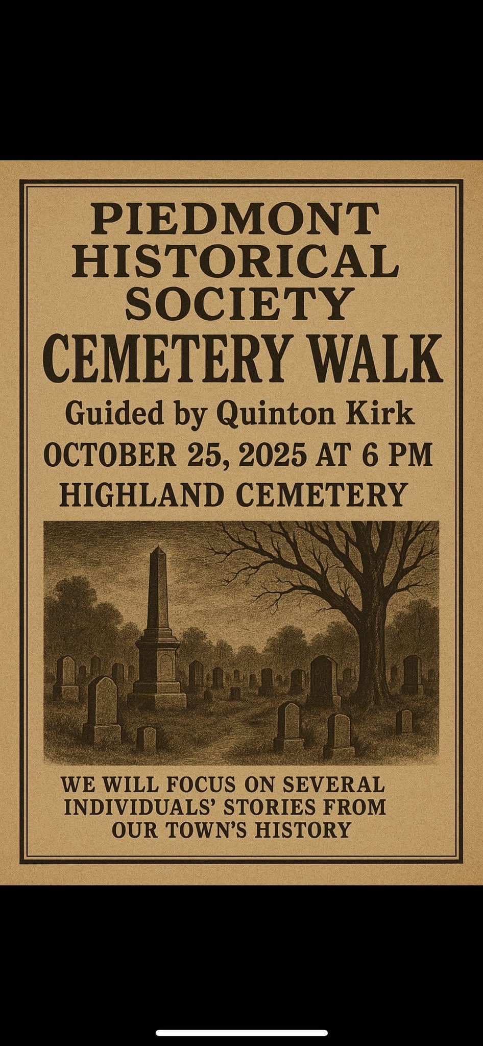 Highland Cemetery Historical Walk - Piedmont