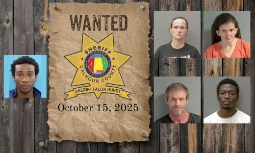 five mugshots of wanted people with background of wood planks and old style wanted poster with Sheriff star