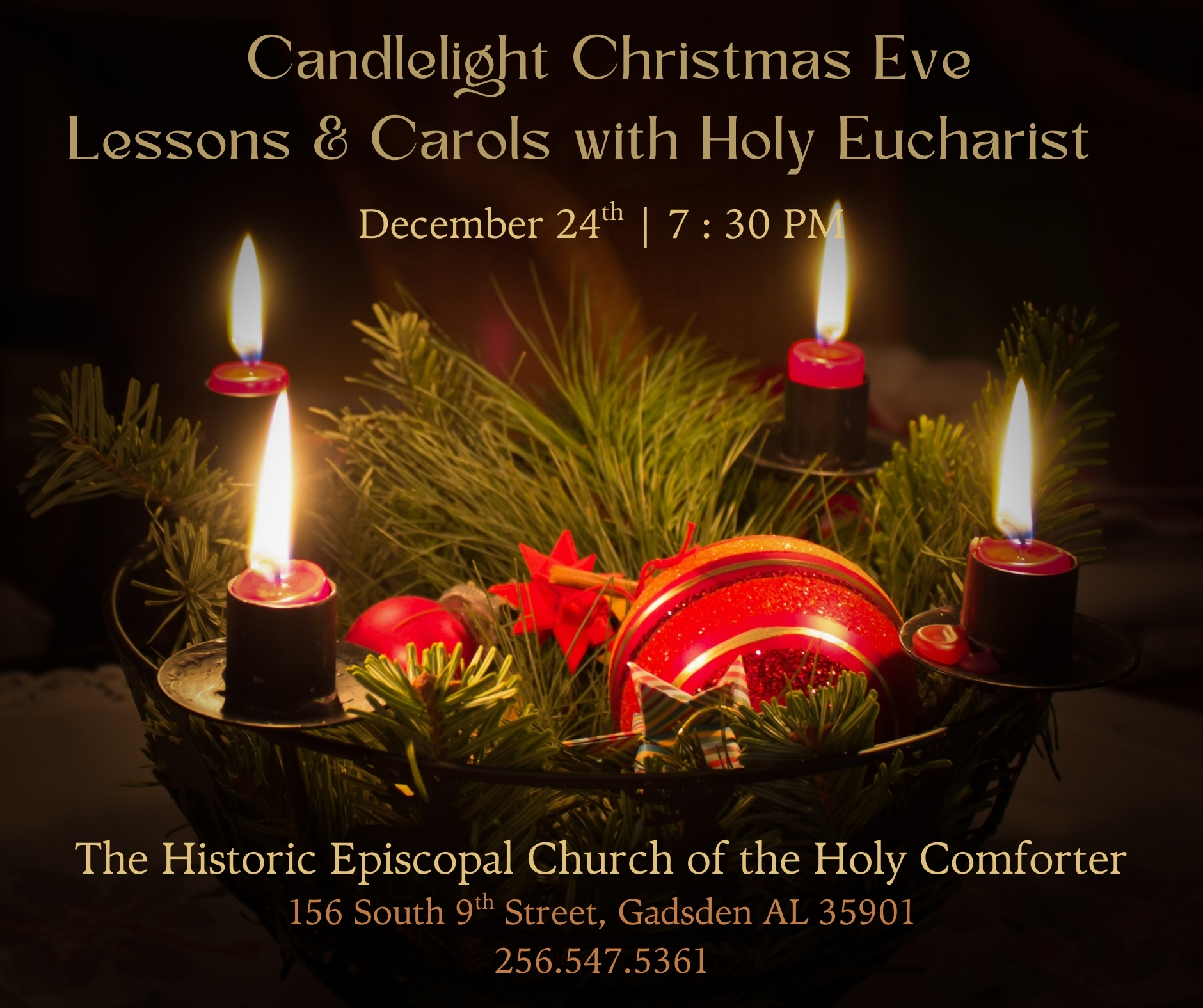 Candlelight Christmas Eve Lessons & Carols with Holy Eucharist