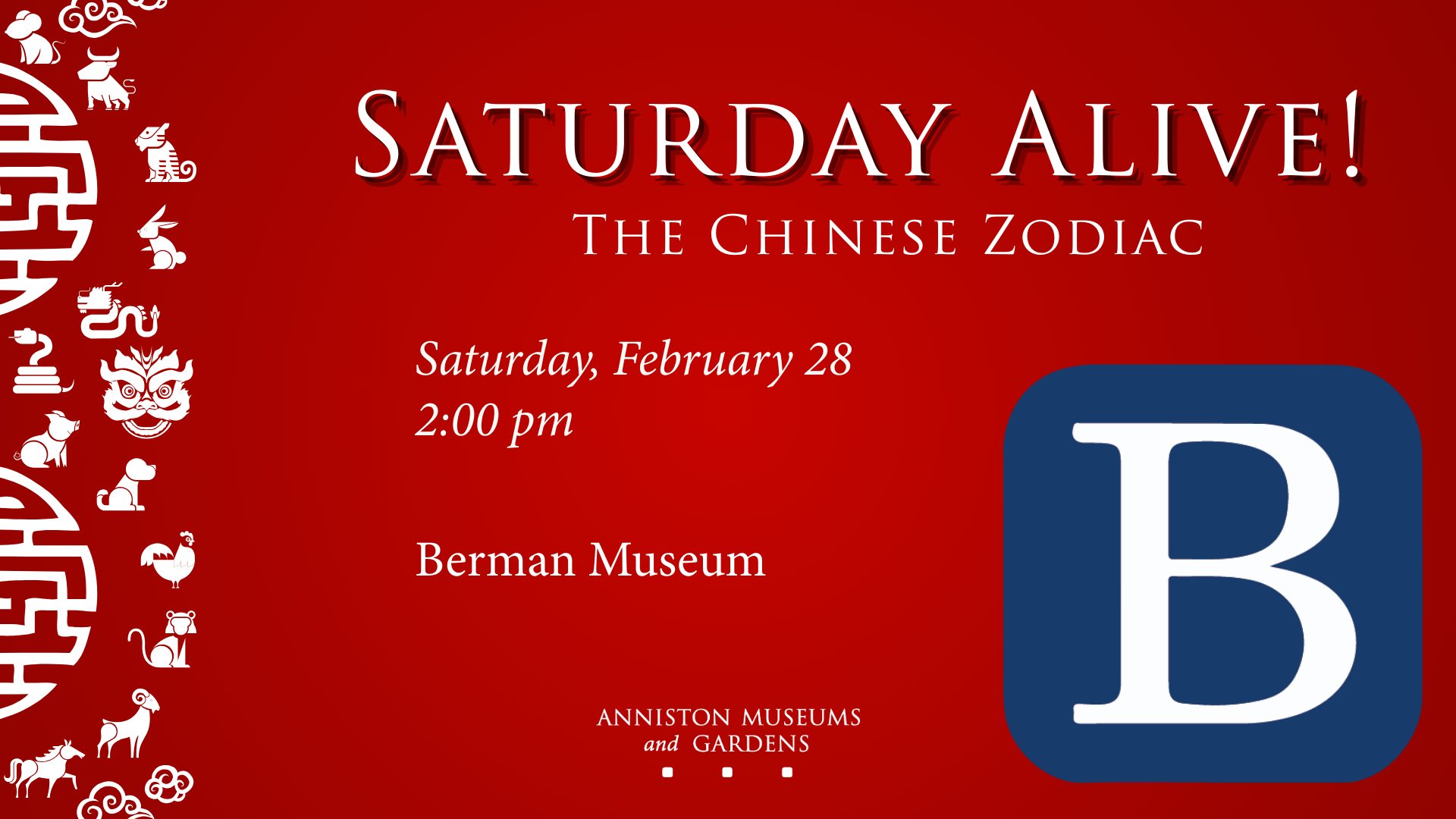 Saturday Alive! The Chinese Zodiac