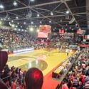 A full Pete Mathews Coliseum watches the fourth quarter of the Oxford-Fort Payne Northeast Regional Class 6A semifinal Friday. The much awaited showdown between Oxford’s had Gadsden City’s boys will follow. (Photo by Joe Medley/East Alabama Sports Today)