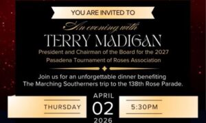 Jax State to Host “An Evening with Terry Madigan” in Support of Marching Southerners’ Rose Parade Journey