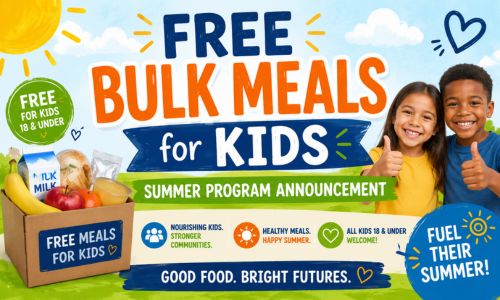 Free Bulk Meals for Kids Summer Program Announcement