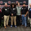 Left to right: Alan Smith, President of Gadsden State Community College; Robert Haynes, Human Resources Director at Tyler Union; Bryant McCarney; Benjamin Brady; Gael Chino; and Eric Crabtree, President of the Cardinal Foundation