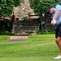 Through two rounds of the Wilfred Galbraith Invitational, three players share the lead at 1 under par (from left): Tanner Wells, Taylor McCullum and Ty Cole. (Photos by Joe Medley/East Alabama Sports Today)
