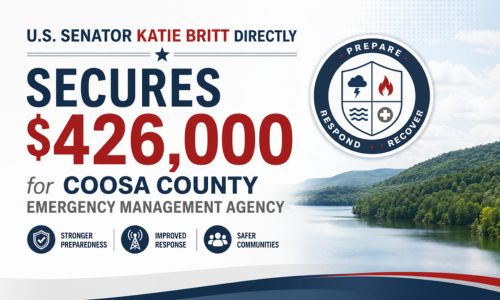 U.S. Senator Katie Britt Directly Secures $426,000 for Coosa County Emergency Management Agency