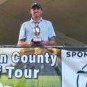 Andrew Weathers celebrates after winning the Gadsden City Championship at Twin Bridges. (Photo by Joe Medley/East Alabama Sports Today)