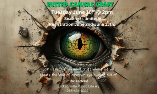 dinosaur eye busted canvas craft