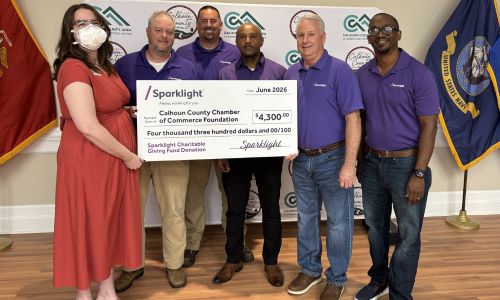 $4,300 presentation to Calhoun County Chamber of Commerce Foundation by Sparklight