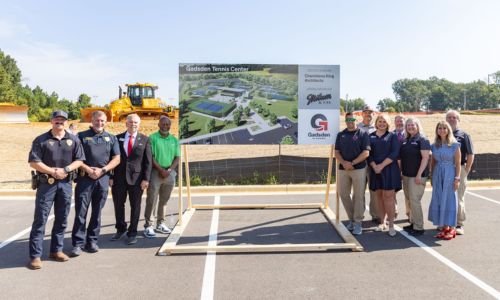 Gadsden State, City of Gadsden break ground on new tennis center