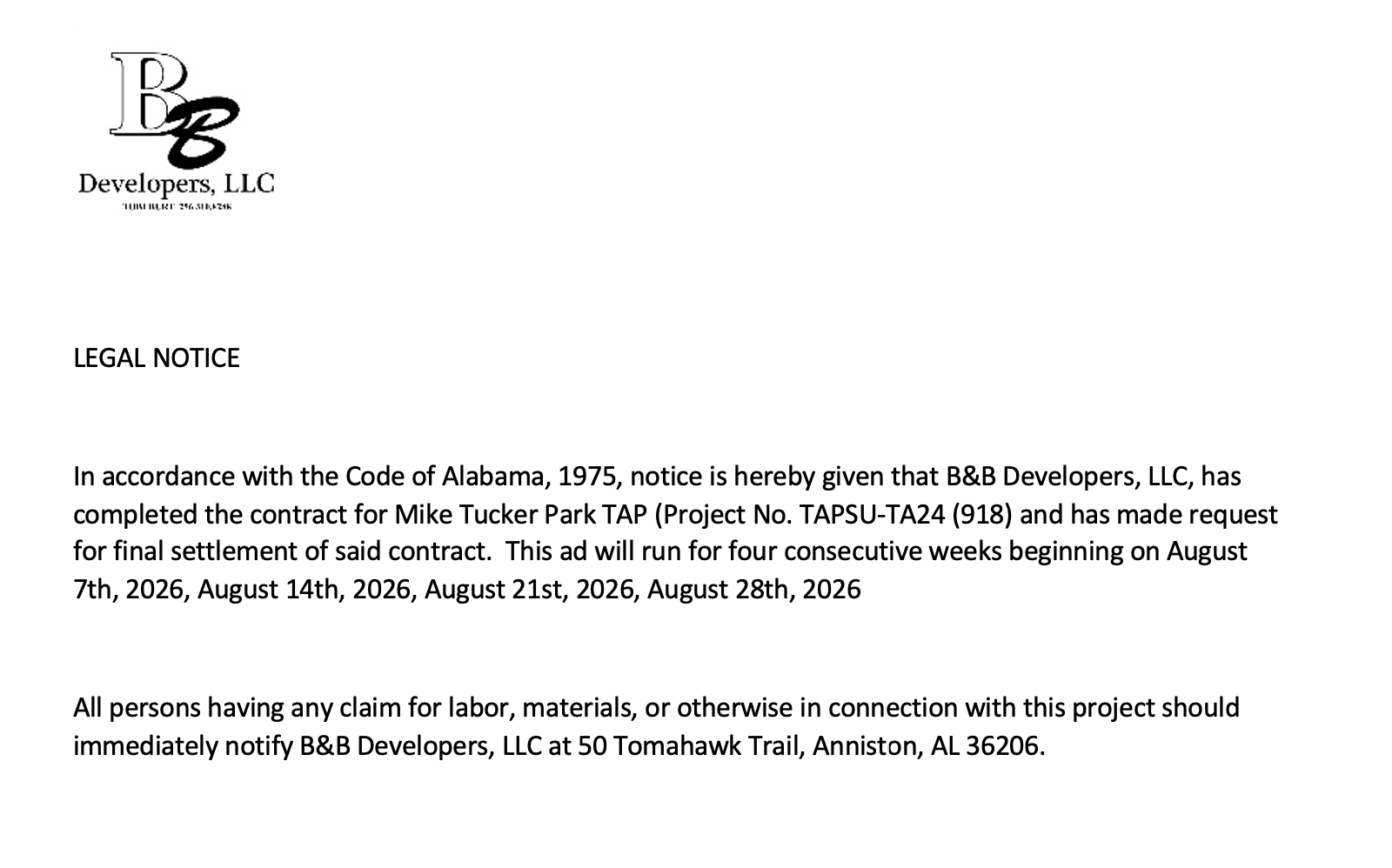 Legal Notice