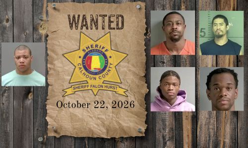 Wanted photo with 5 mugshots on old west wood planked wall with wanted poster and Sheriff's Office star
