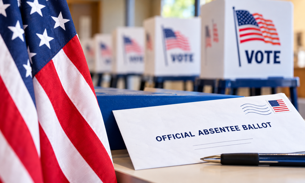 Official Absentee Ballot Scene