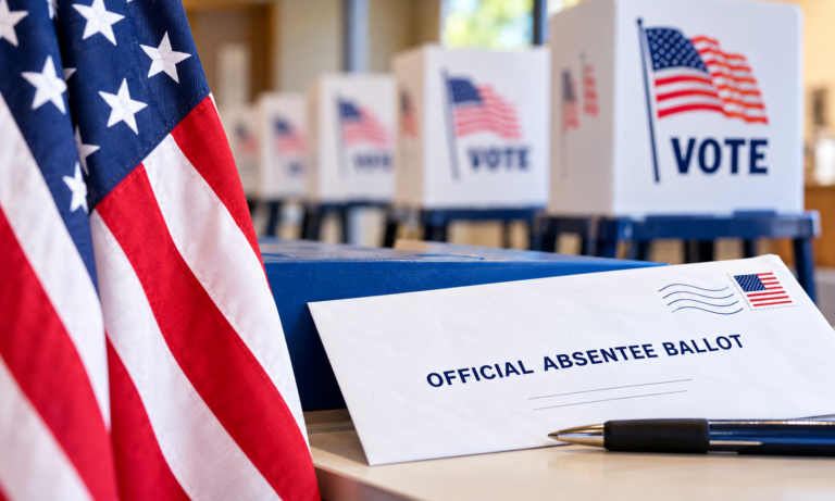 Official Absentee Ballot Scene