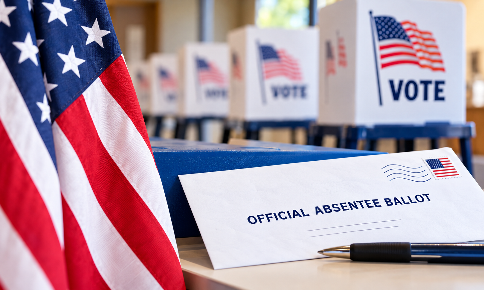 Official Absentee Ballot Scene