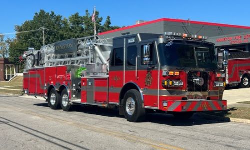 Ladder truck front