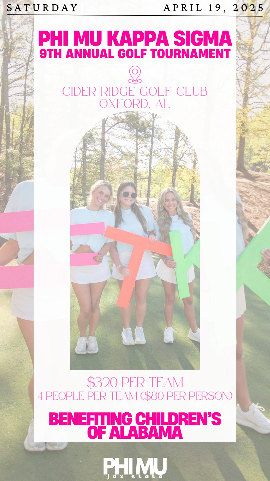 Jacksonville State University Phi Mu’s Annual Golf Tournament